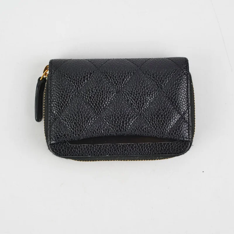 Chanel Caviar Zippy CardHolder Black 31Series