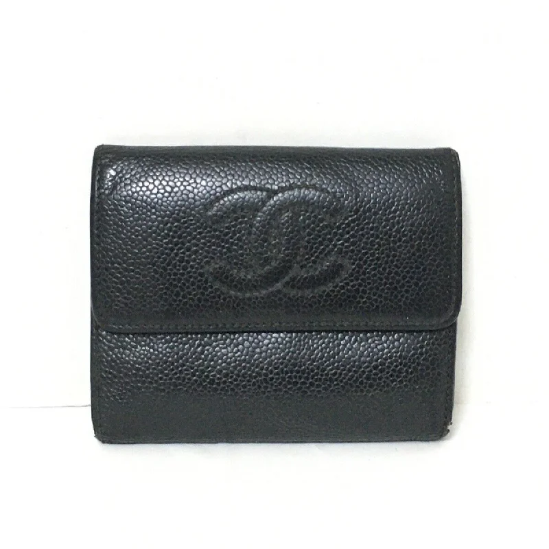 Chanel - Black Caviar Skin Trifold