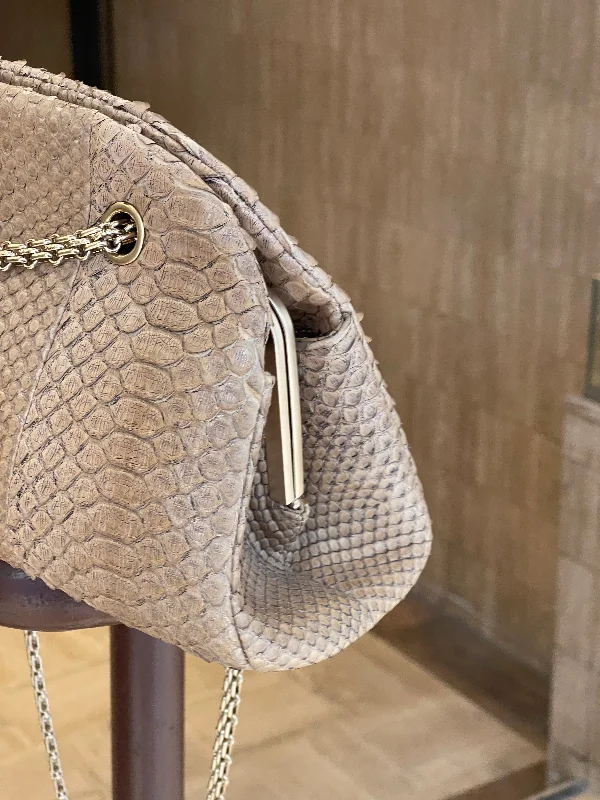 Chanel - sac mademoiselle python beige