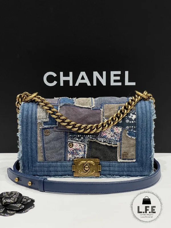 Chanel - Sac Boy medium denim patchwork