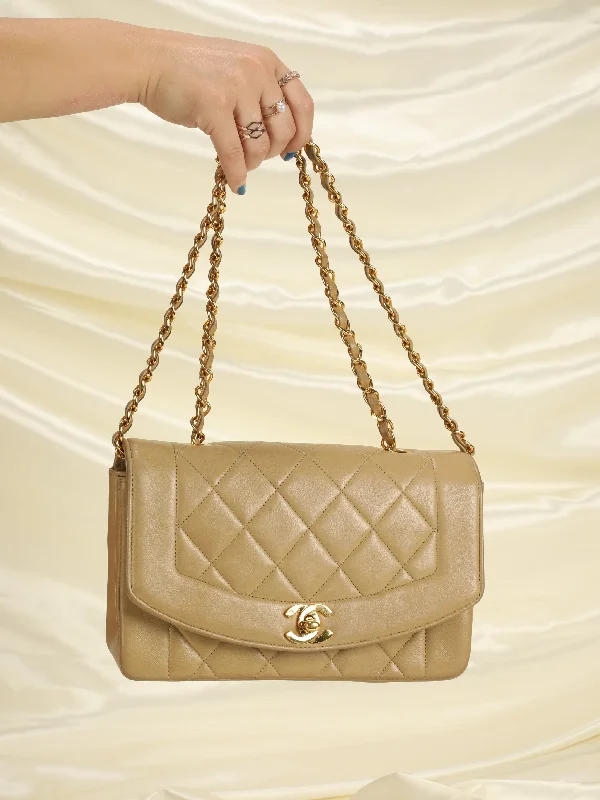 Chanel Taupe Small Diana Flap Bag