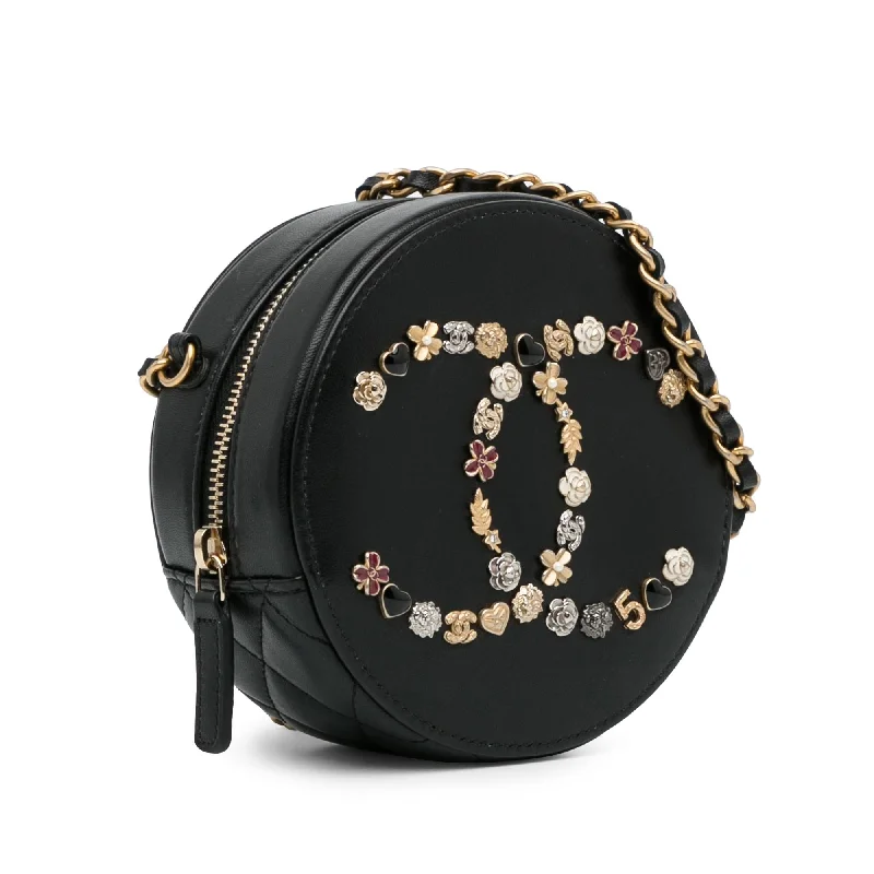 Chanel CC Lambskin Lucky Charms Round Clutch With Chain (MZAbpr)