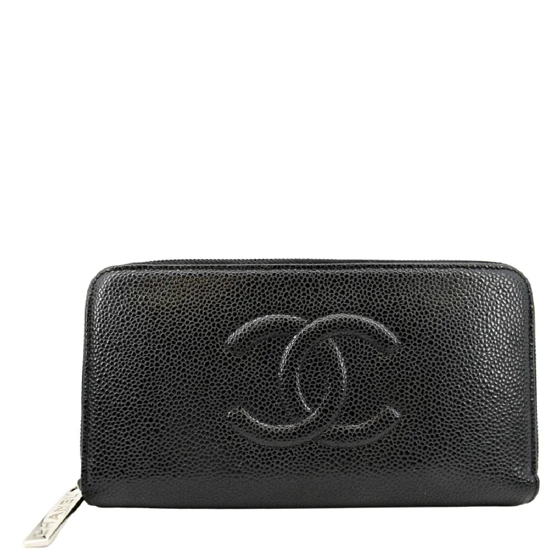 CHANEL Timeless CC Zipped Organizer Wallet Black