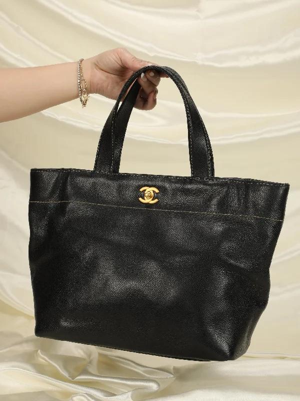 Chanel Turnlock Caviar Tote