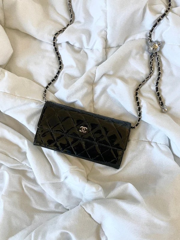 Chanel Patent Wallet on Chain