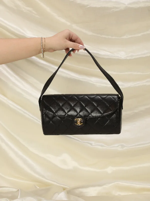 Chanel Lambskin Turnlock Shoulder Bag