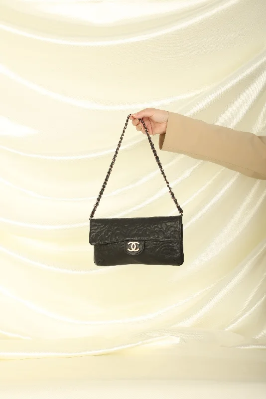 Extremely Rare Chanel Lambskin Camellia Pochette