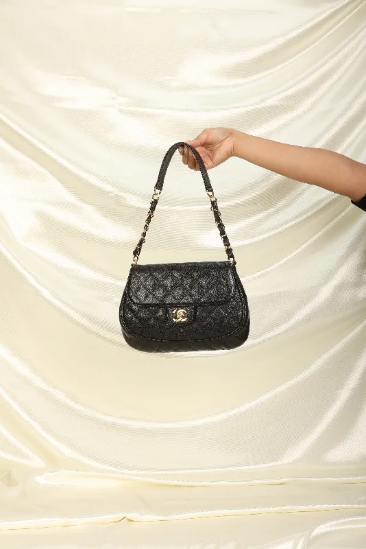 Extremely Rare Chanel Caviar Half Moon Flap