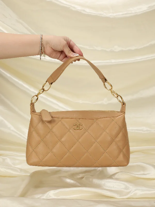 Chanel Surpique Beige Hobo