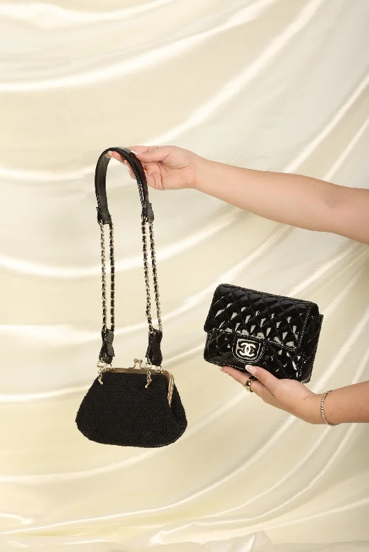 Limited Edition Chanel Crochet & Patent Double Bag