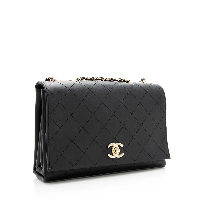 Chanel Calfskin Triple Compartment Flap Bag (19403)