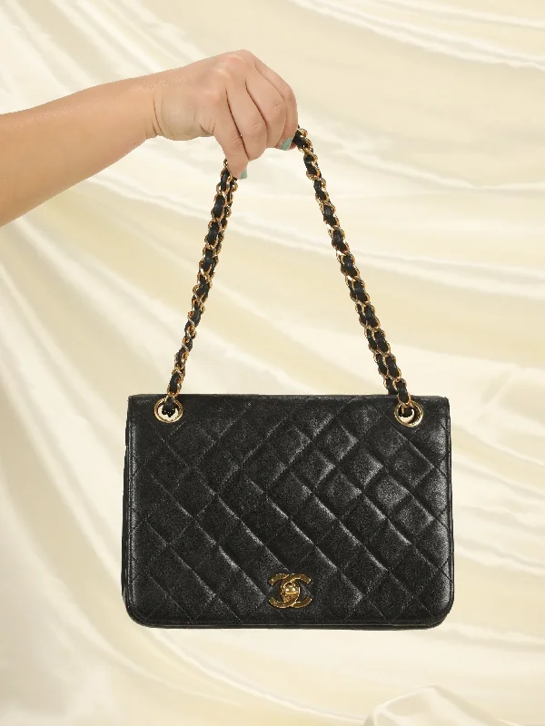 Chanel Lambskin Small Turnlock Full Flap