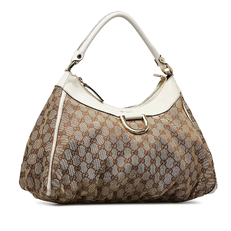 GUCCI GG Canvas Abbey D-Ring Hobo Hobo Bag