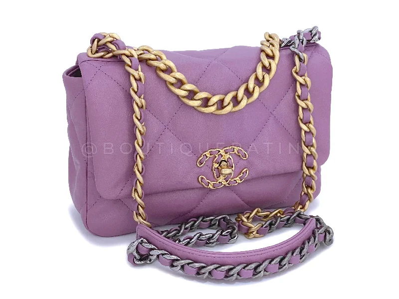 Chanel 19 20B Lavender Mauve Medium Flap Bag