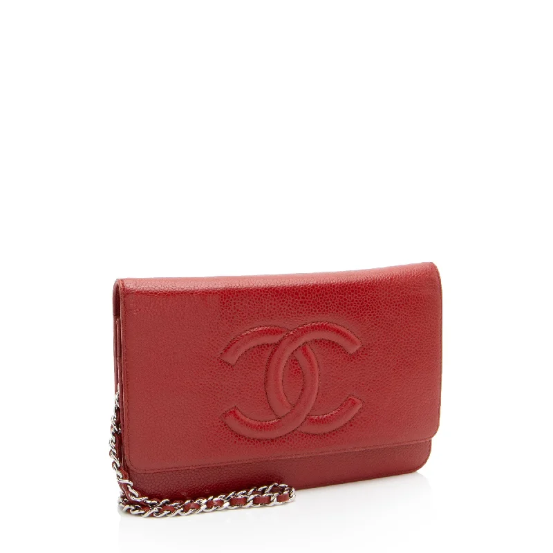 Chanel Caviar Leather Timeless CC Wallet on Chain (HMJvRT)