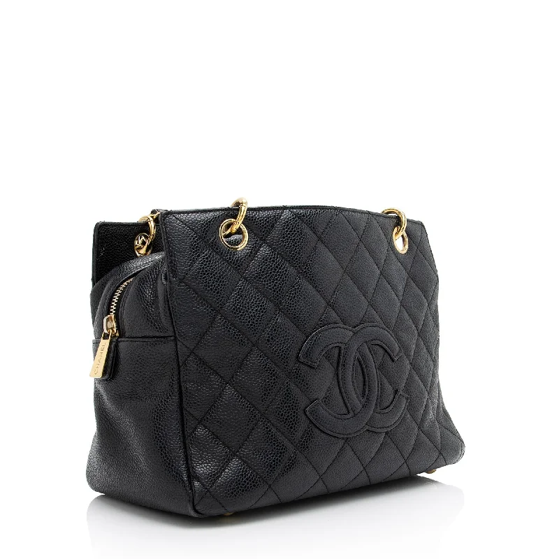 Chanel Caviar Leather Timeless CC Petite Tote (23075)