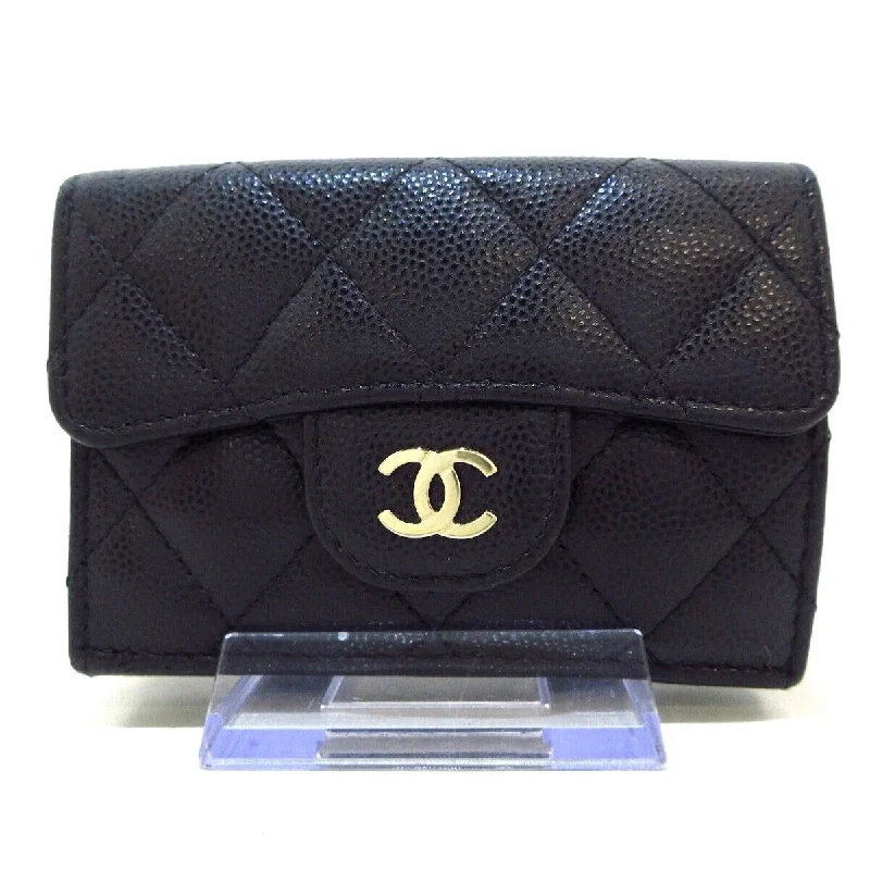 Chanel - Black Caviar Skin Trifold