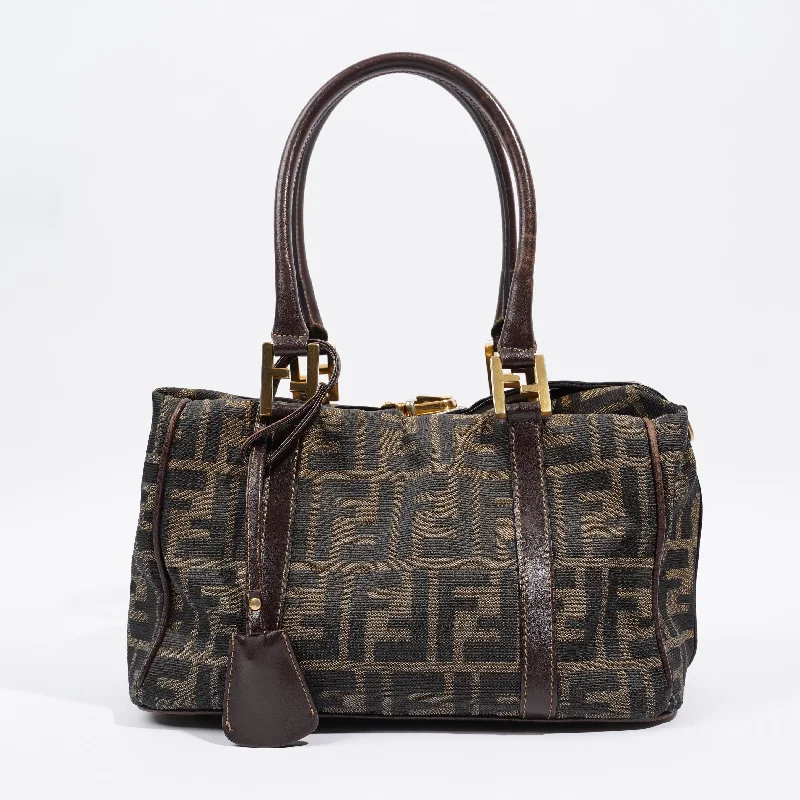 Fendi Boston Bag Zucca Print / Brown Canvas