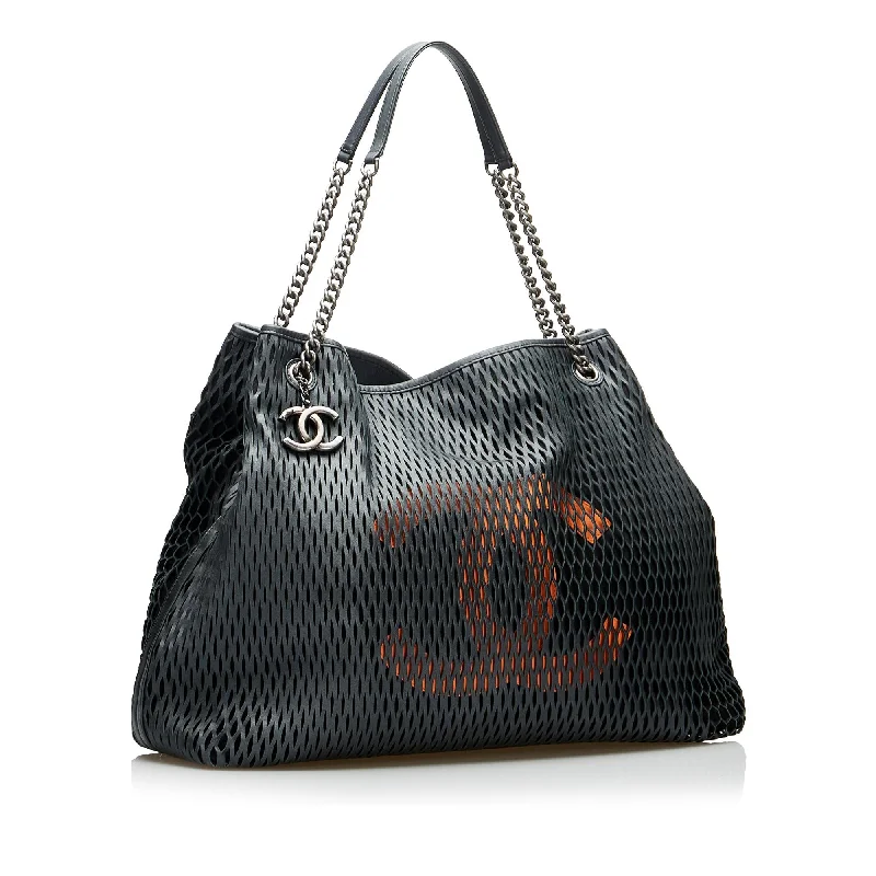 Chanel CC Perforated Leather Tote Bag (gDassU)