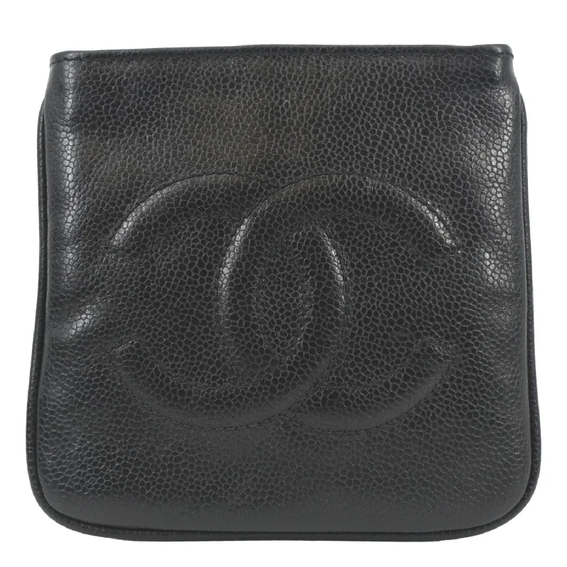 CHANEL Vintage Timeless Caviar Leather Belt Bag Black