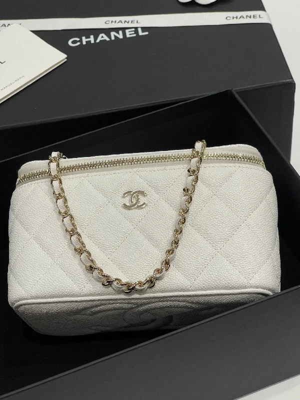 Chanel - Sac mini vanity on chain blanc