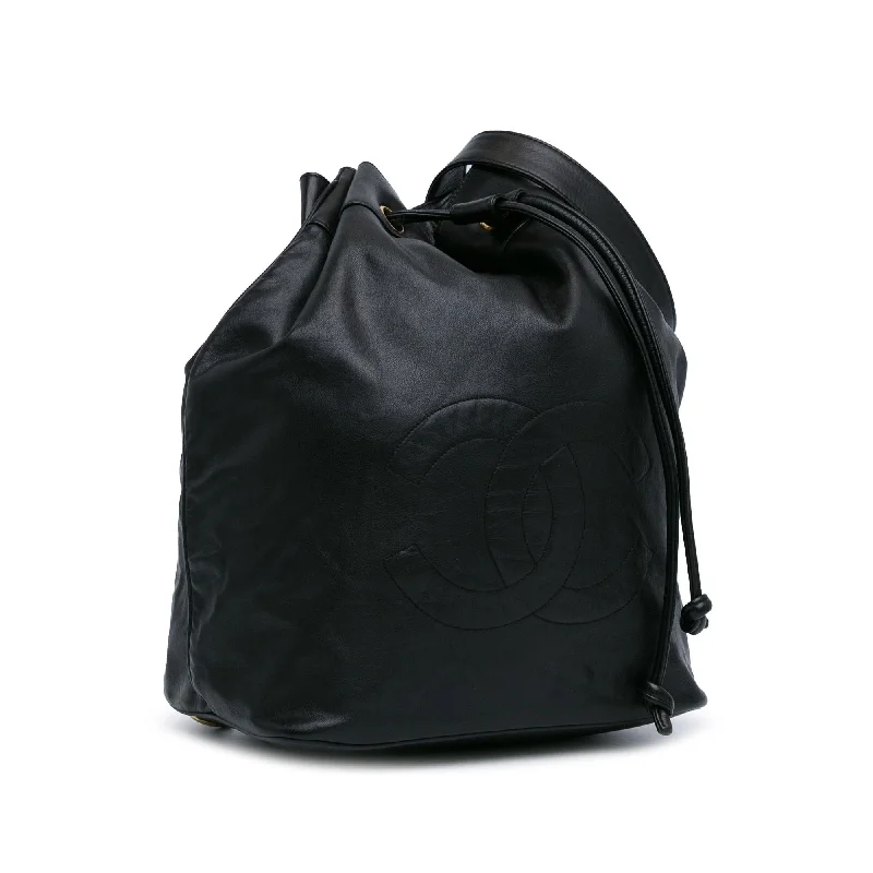 Chanel CC Lambskin Drawstring Sling Backpack (SPiSxt)