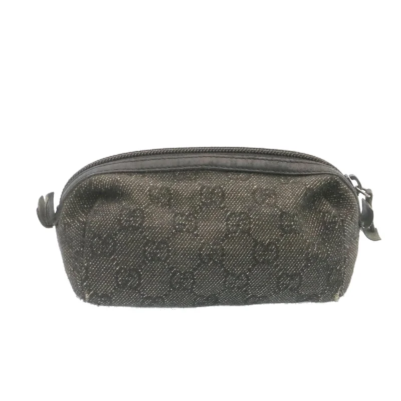 GUCCI GG Canvas Cosmetic Pouch Black  am1504g