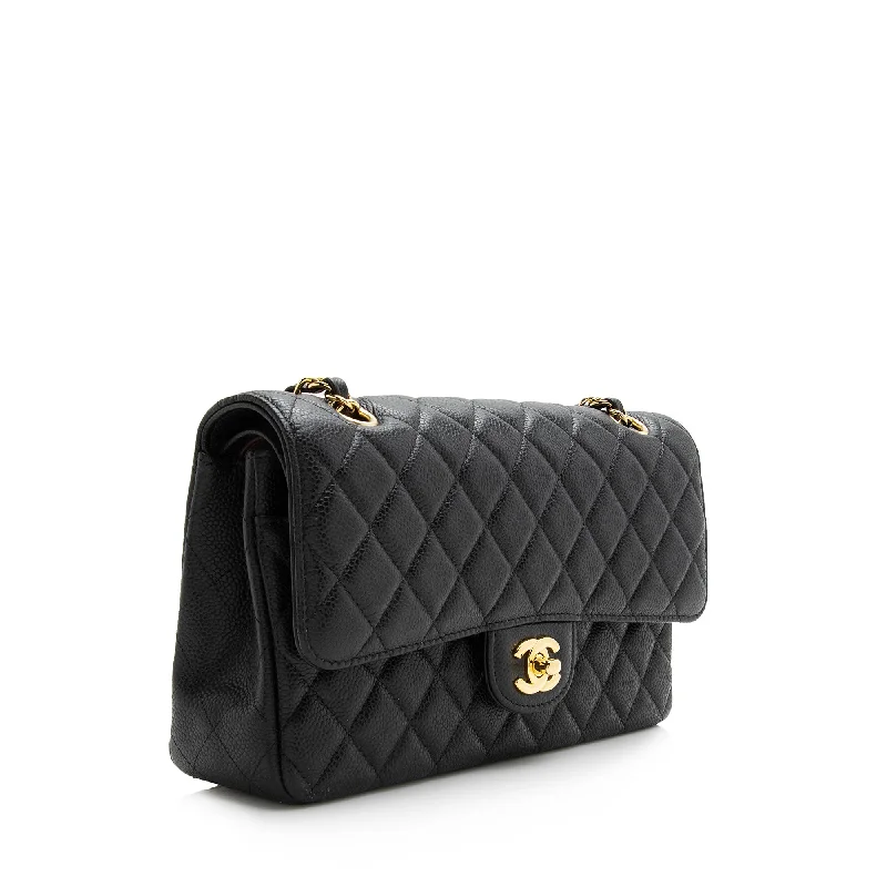 Chanel Caviar Leather Classic Medium Double Flap Bag (22404)