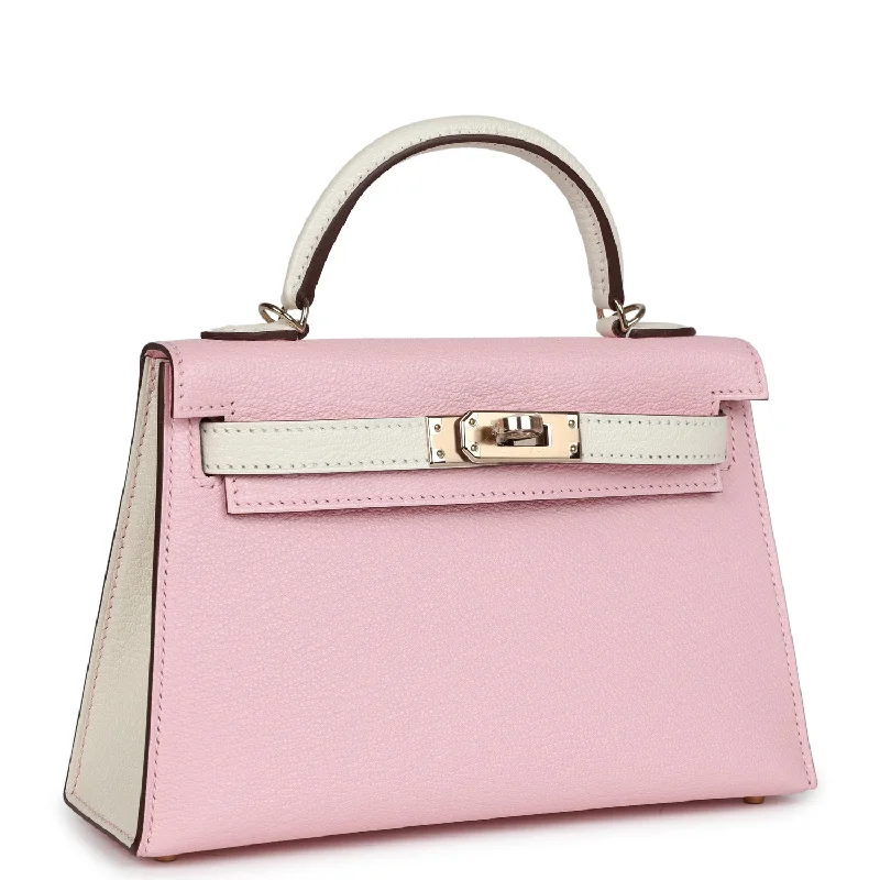 Hermes Special Order (HSS) Kelly 20 Rose Sakura and Nata Chevre Permabrass Hardware