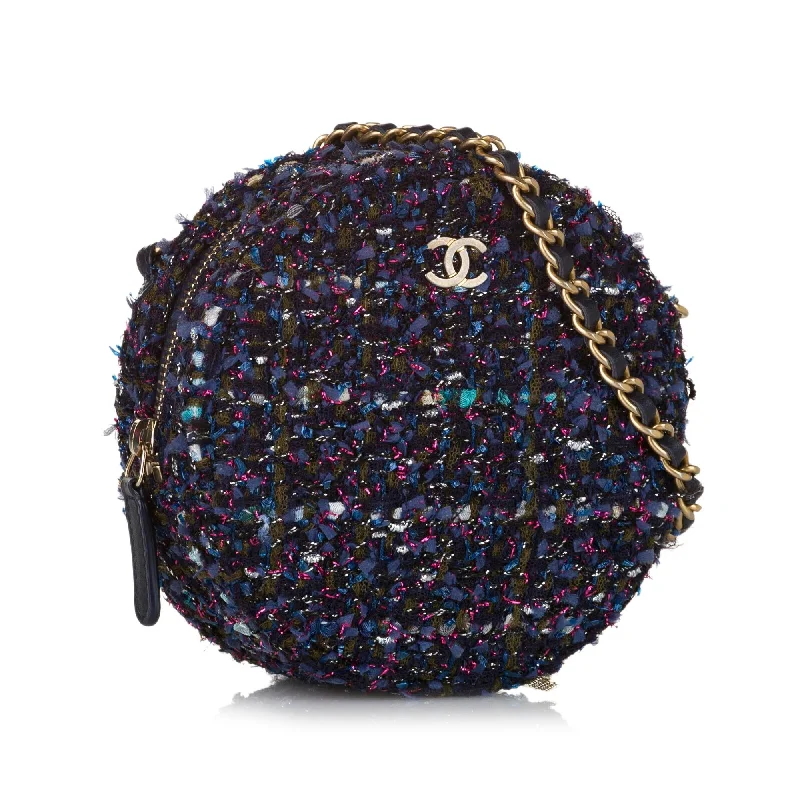 Chanel CC Round Tweed Crossbody Bag (HyzfFk)